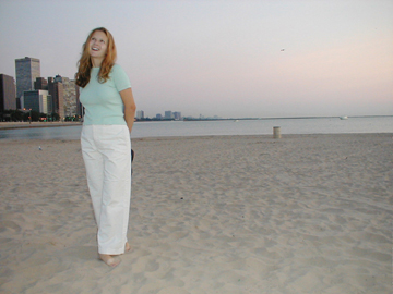 kat on da beach